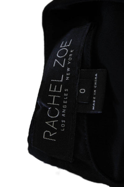 Rachel Zoe Womens Key Hole Neck Sleeveless Peplum Tank Top Black Size 0