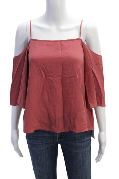Bailey 44 Womens Silk Off The Shoulder Blouse Dust Rose Pink Size Extra Small
