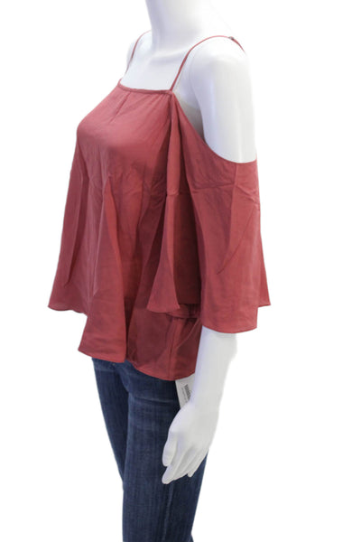 Bailey 44 Womens Silk Off The Shoulder Blouse Dust Rose Pink Size Extra Small