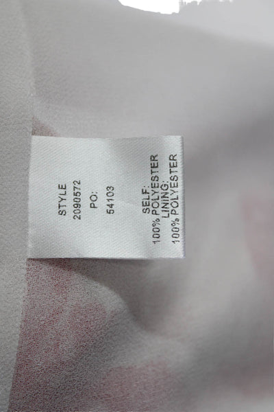 Current Air Womens Tied Neck Ruffled Hem Puff Sleeve Dress Pink Size XS