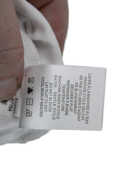 Renuar Women's Short Sleeves Quarter Zip Basic Polo Shirt White Size XL