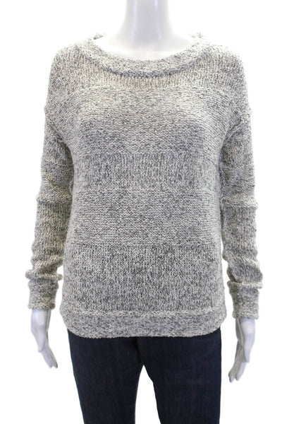 Brochu Walker Womens Scoop Neck Double Side Zip Sweater Gray Size Extra Small