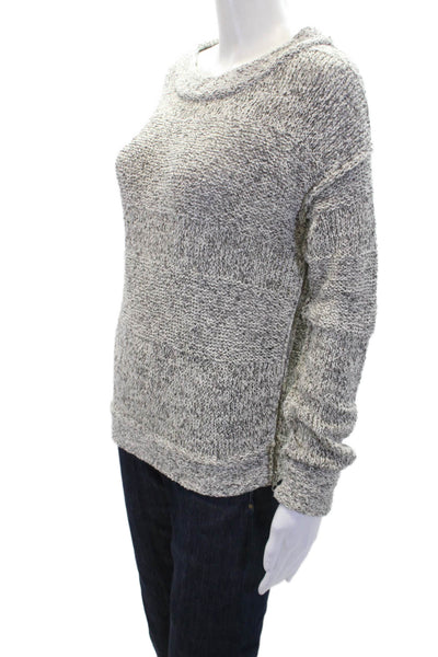 Brochu Walker Womens Scoop Neck Double Side Zip Sweater Gray Size Extra Small