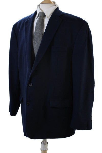 Lauren Ralph Lauren Wool Notched Collard Two-Buttoned Blazer Blue Size 50