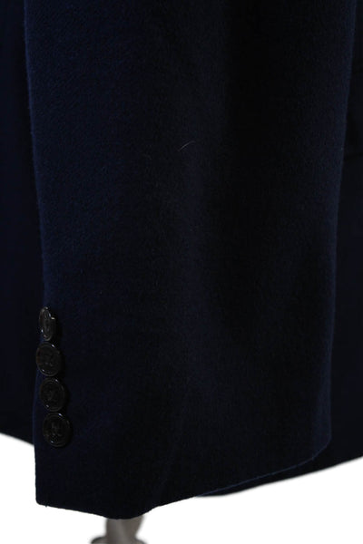 Lauren Ralph Lauren Wool Notched Collard Two-Buttoned Blazer Blue Size 50