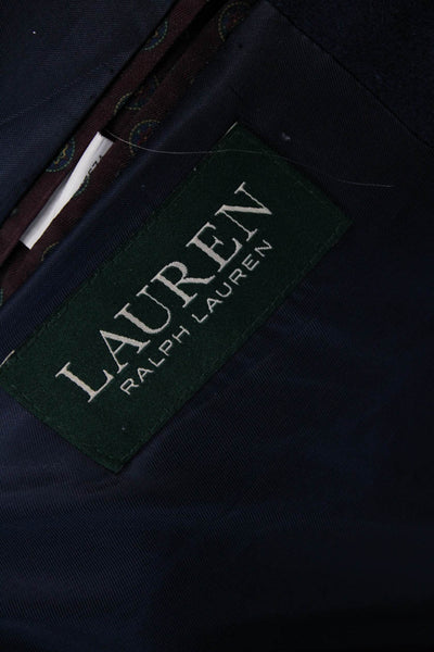 Lauren Ralph Lauren Wool Notched Collard Two-Buttoned Blazer Blue Size 50