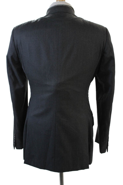 J. Hilburn Mens Wool Two-Buttoned Collared Tailored Fit Blazer Gray Size 37