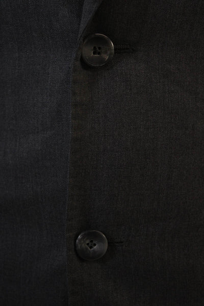J. Hilburn Mens Wool Two-Buttoned Collared Tailored Fit Blazer Gray Size 37