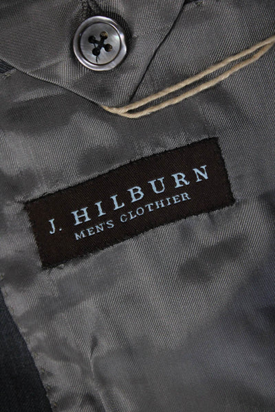 J. Hilburn Mens Wool Two-Buttoned Collared Tailored Fit Blazer Gray Size 37