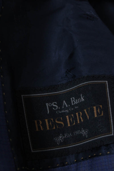 Jos A Bank Reserve Men's Long Sleeves Lined Two Button Jacket Blue Size 40