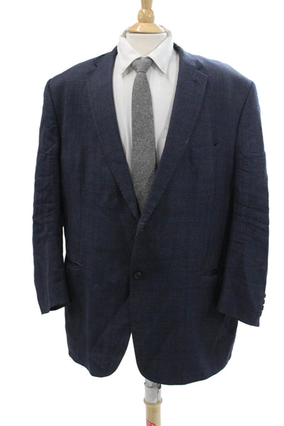 Lauren Ralph Lauren Men's Long Sleeves Two Button Blazer Jacket Plaid Size 44
