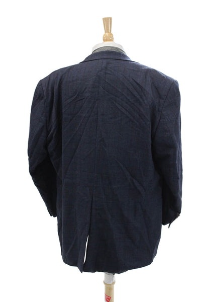 Lauren Ralph Lauren Men's Long Sleeves Two Button Blazer Jacket Plaid Size 44