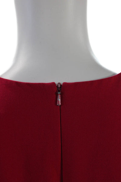 Black Halo Womens Sleeveless Mid Calf Sheath Dress Raspberry Pink Size 12