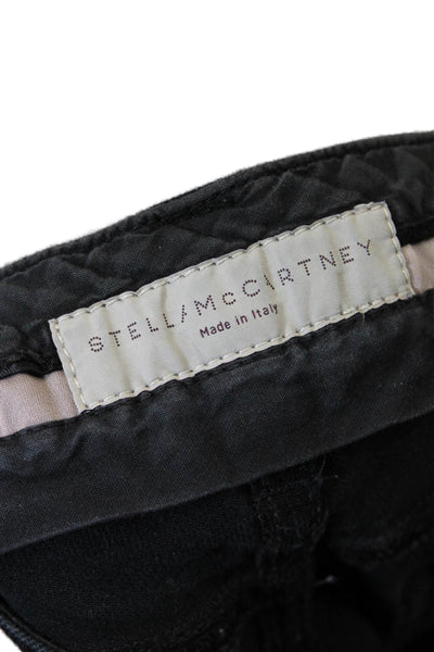 Stella McCartney Womens Mid Rise Skinny Leg Jeans Black Cotton Size 30