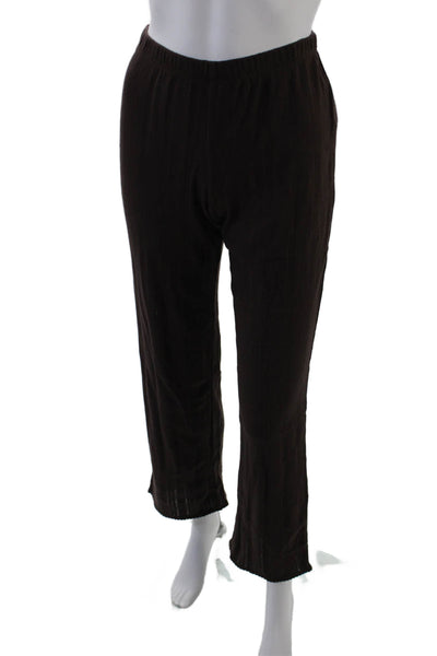 J Crew Womens Cotton Stretch Straight Knit Legging Pants Brown Size 2XS