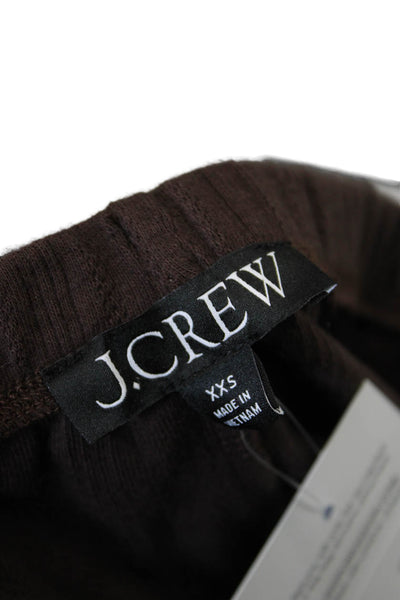 J Crew Womens Cotton Stretch Straight Knit Legging Pants Brown Size 2XS