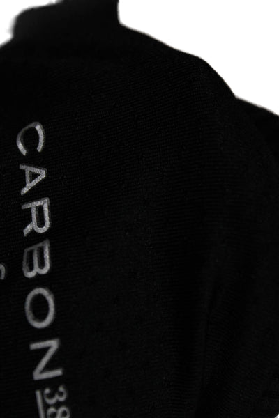 Carbon38 Womens Ribbed Sleeveless Crop Top Round Neck Tank Black Sz M
