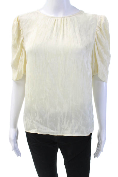 Joes Jeans Womens Short Sleeve Scoop Neck Blouse Summer Melon Size Medium
