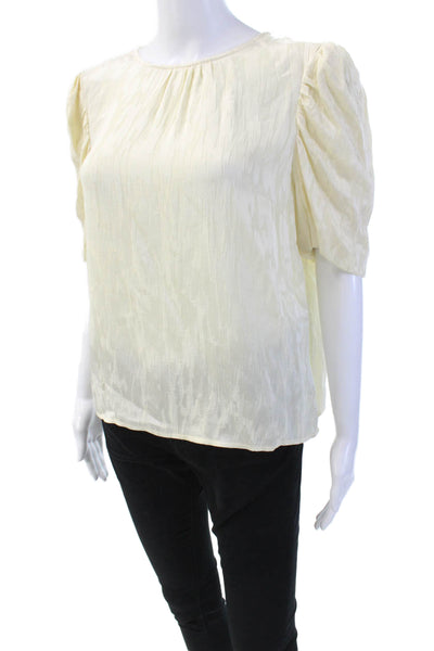 Joes Jeans Womens Short Sleeve Scoop Neck Blouse Summer Melon Size Medium