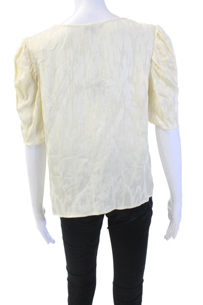 Joes Jeans Womens Short Sleeve Scoop Neck Blouse Summer Melon Size Medium