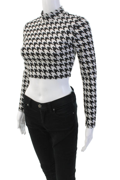 Lovers + Friends Womens Cotton High Neck Long Sleeve Knit Top White Size 2XS