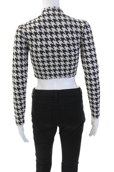 Lovers + Friends Womens Cotton High Neck Long Sleeve Knit Top White Size 2XS