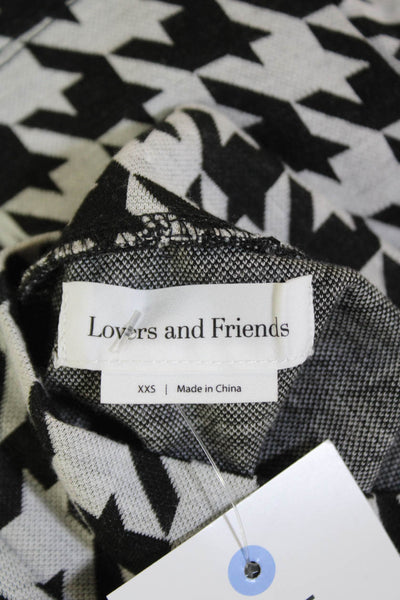 Lovers + Friends Womens Cotton High Neck Long Sleeve Knit Top White Size 2XS
