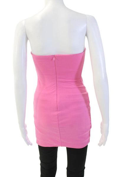 Superdown Womens Textured Sleeveless Slit Mini Tunic Top Pink Size XS