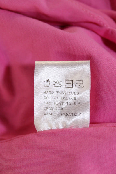 Superdown Womens Textured Sleeveless Slit Mini Tunic Top Pink Size XS
