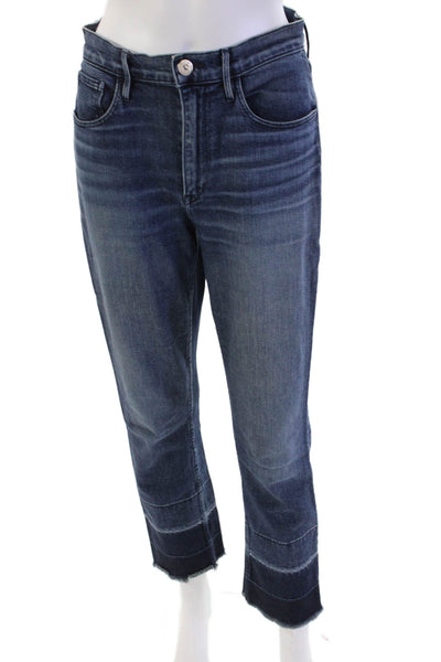 3x1 NYC Womens Cotton Slim Fit Skinny Fray Hem Zip Fly Jeans Blue Size 28