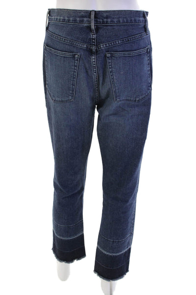 3x1 NYC Womens Cotton Slim Fit Skinny Fray Hem Zip Fly Jeans Blue Size 28