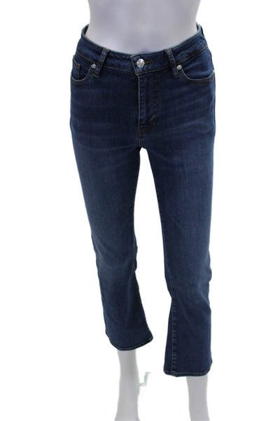 Frame Womens Cotton Zip Button Straight Leg Denim Jeans Blue Size EUR 25