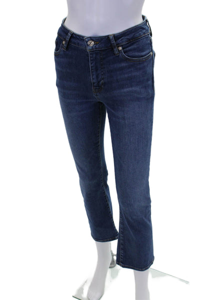 Frame Womens Cotton Zip Button Straight Leg Denim Jeans Blue Size EUR 25