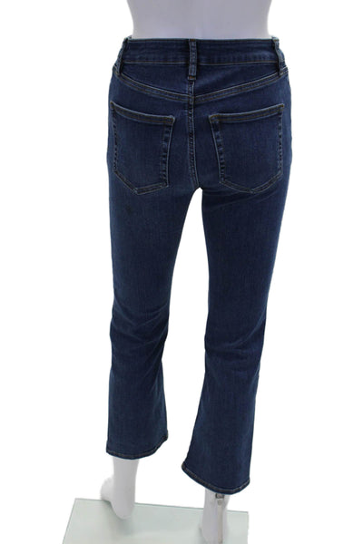 Frame Womens Cotton Zip Button Straight Leg Denim Jeans Blue Size EUR 25