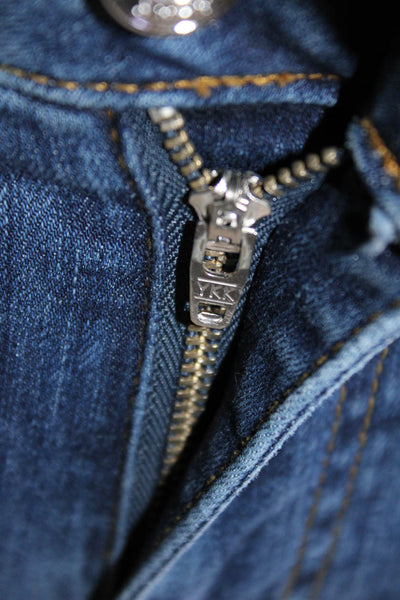 Frame Womens Cotton Zip Button Straight Leg Denim Jeans Blue Size EUR 25