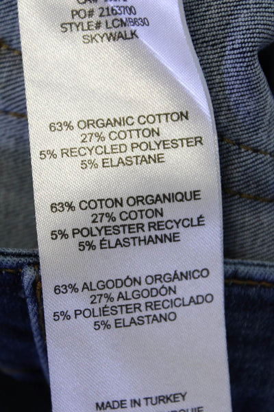 Frame Womens Cotton Zip Button Straight Leg Denim Jeans Blue Size EUR 25