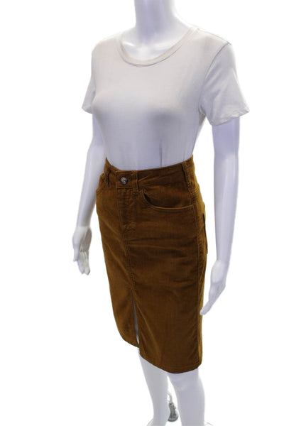 Vanessa Bruno Womens Textured Zip Button Lined Corduroy Shorts Brown Size EUR 34