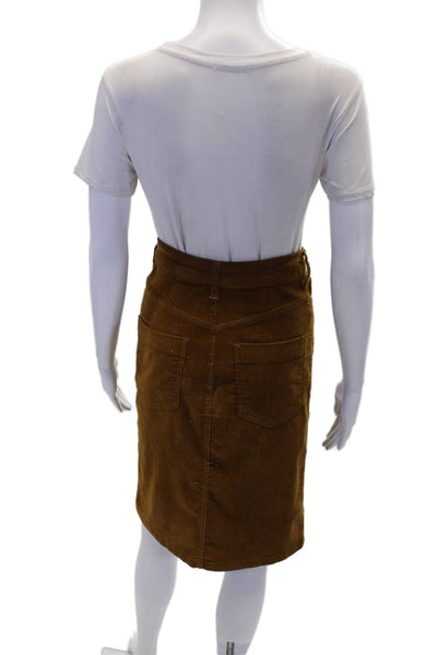 Vanessa Bruno Womens Textured Zip Button Lined Corduroy Shorts Brown Size EUR 34