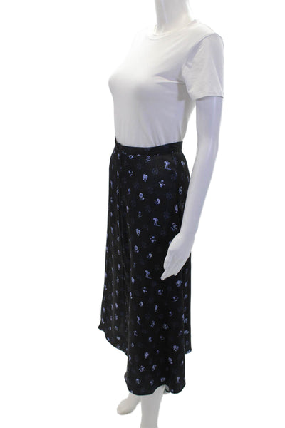Ciao Lucia! Womens Textured Zip Mid Length Maxi Floral Skirt Black Size XS