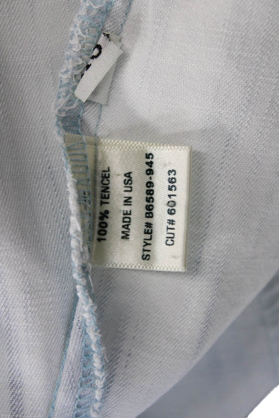 Bella Dahl Womens Sleeveless Tie Waist Button Down Denim Dress Blue Size XS