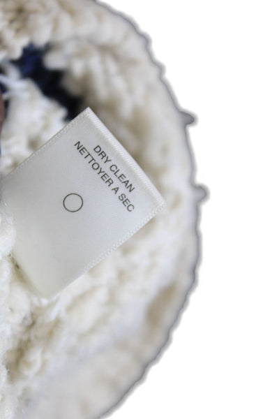 ALC Womens Wool Long Sleeve Striped Pullover Sweater White Size S