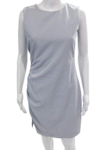Milly Womens Sleeveless Gathered Sheath Dress Light Blue Size 4