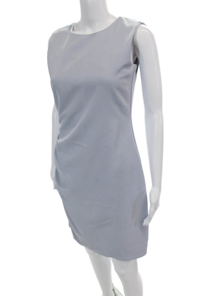 Milly Womens Sleeveless Gathered Sheath Dress Light Blue Size 4