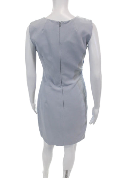 Milly Womens Sleeveless Gathered Sheath Dress Light Blue Size 4