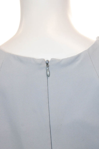 Milly Womens Sleeveless Gathered Sheath Dress Light Blue Size 4