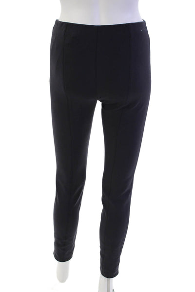Theory Womens High Rise Pull On Skinny Leg Pants Navy Blue Size Petite