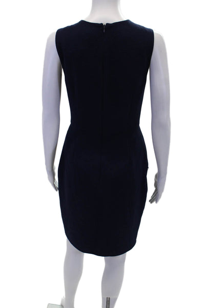 Slate & Willow Womens Sleeveless Zippered Knee Length Dress Blue Size 4