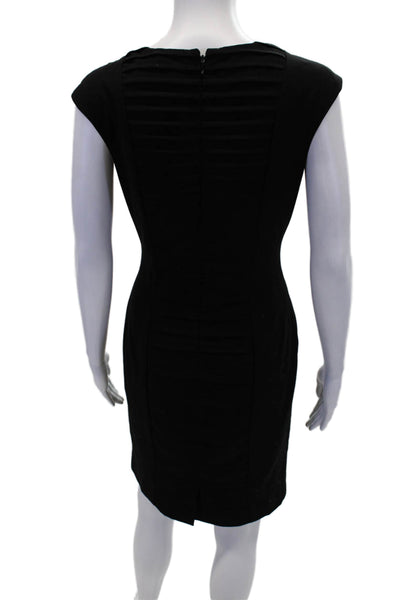 Calvin Klein Womens Sleeveless Knee Length Pleated Pencil Dress Black Size 4