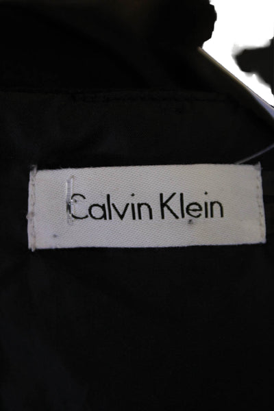 Calvin Klein Womens Sleeveless Knee Length Pleated Pencil Dress Black Size 4