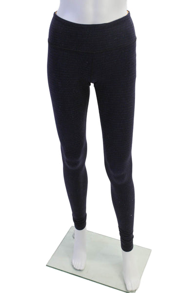 Lululemon Womens Mid Rise Stretch Knit Athletic Ankle Leggings Blue Size 4
